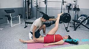 Married Client Flirts With Husband's Young 18+ Trainer