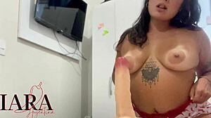 creamy squirt on tantaly doll's dick during solo masturbation