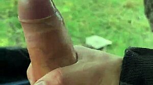 dick flashed outdoors waiting for someone to see huge cock