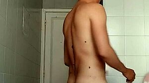 guy drinks and shaves his big dick