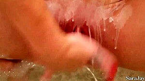 Captivating milf Sara Jay touches her nipples softly