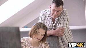 Mature helps busty teen Marina Visconti