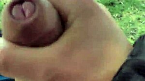 dick flashed outdoors waiting for someone to see huge cock