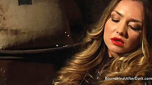 horny madame moans from lesbian slave pussy licking