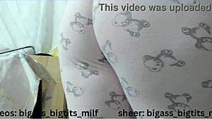 Milf In Pajamas Masturbates Big Ass With Camel Toe