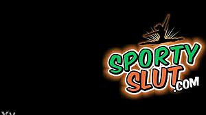 Blonde Babe With Perfect Thigh-Gap And Puffy Pussy