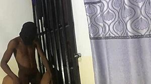 I got horny meeting my naked stepmom at the door for hot sex