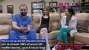 Daisy bean undergoes required university entrance physical exam at tampa tampa university