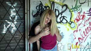 Dude Fucks Teen Outdoors as Friend Watches!