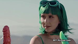 Sexy Rangers Share Dick During Orgasm