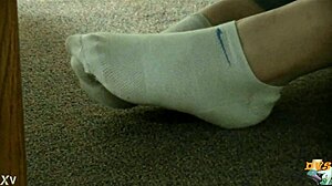 dirty socks in candid hidden fetish scene
