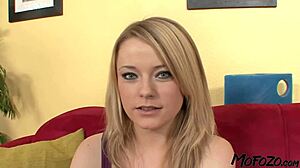 blonde stripper enjoys a fun performance on stage