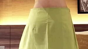 japanese beauty flaunts her midriff in a revealing navel-baring outfit.