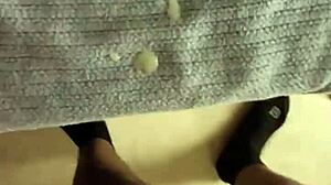 Cumshot aftermath on DirtySocks' feet day 4.