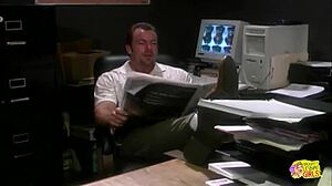 Office Heats Up with Lesbian Hotties and Strapon Threesome