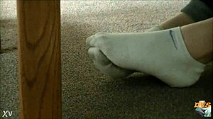 dirty socks in candid hidden fetish scene