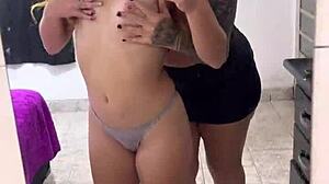 I caught my 18-year-old step-sister masturbating in our room! I couldn't hold back and said if she didn't cum with me, I'd tell her stepmother's husband!