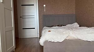 Arab stepmom consoles stepson with her sexy legs in pantyhose