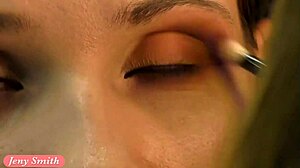 jeny smith in red corset and stockings photo shoot