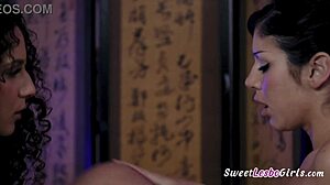 Curly Brunette Teen Masseur Seduces Client