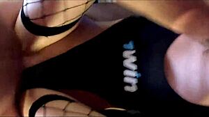 the whore screams loudly from multiple intense orgasms