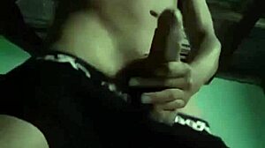 Masturbating Colombian extracts milk