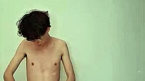 Horny Skinny Teen Masturbates on Sunny Bed