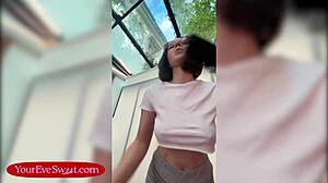 Horny stepsis Eve Sweet caught pleasuring herself on camera