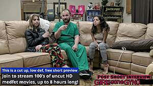 Daisy bean undergoes required university entrance physical exam at tampa tampa university