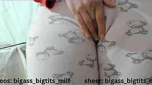 Milf In Pajamas Masturbates Big Ass With Camel Toe
