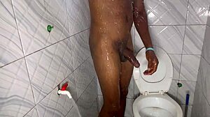 Shower time with a big cock, where amateurs enjoy bathing and monster cocks.