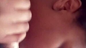 Good neck ebony milf sucking cock
