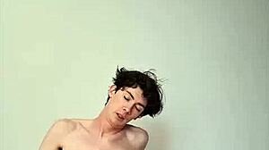 Horny Skinny Teen Masturbates on Sunny Bed