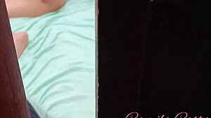 Caught Milf Using Toy In Ass, Came Inside And Milk Leaked Completely On Red