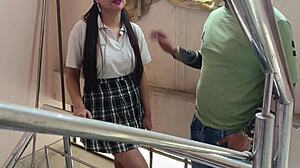 Indian Desi School Viral Mms Video Students Fuck Very Hard Teen Girl First Time Anal Hole Tight Pussy Sucking Dick