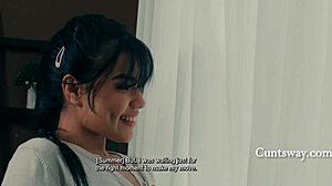 Tiny Lesbian Dons A Dick And Dicks A Dainty Delivery Girlie Cuntsway