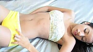 little lupe with sexy curves masturbates