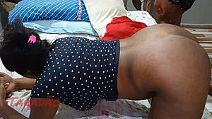 enjoying a pleasant session with the ebony woman in an amateur video