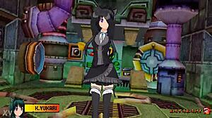 yukari katsubari strips in cute stockings during bossfight game