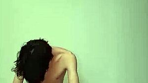 Horny Skinny Teen Masturbates on Sunny Bed