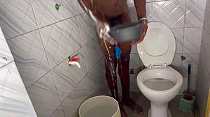 Shower time with a big cock, where amateurs enjoy bathing and monster cocks.