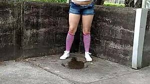 Piss Whore's Emotional Fantasy: Risky Public Piss