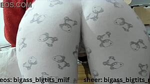 Milf In Pajamas Masturbates Big Ass With Camel Toe