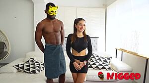 Rubi Cosmo is nervous about her first interracial threesome.