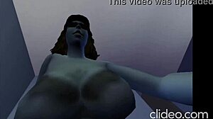 Intense anal assfucking in sims style