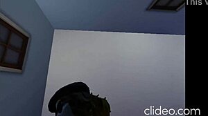 Intense anal assfucking in sims style