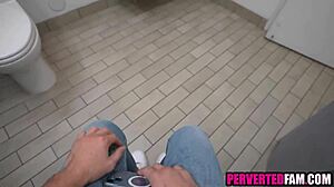 Pervy stepbro loves stepsister's feet!