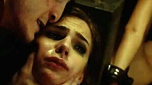 Bdsm teen banged roughly in dorm bondage.