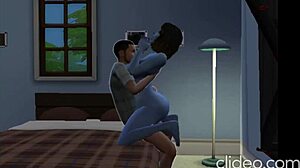 Intense anal assfucking in sims style