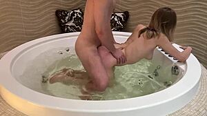 Hes Spying On Me While Im Relaxing In Jacuzi So Now His Dick Has To Be In My Wet Pussy